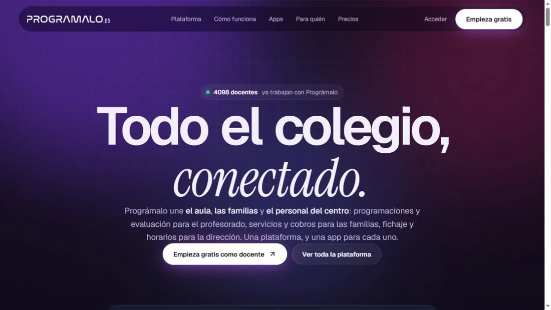 Página de Prográmalo